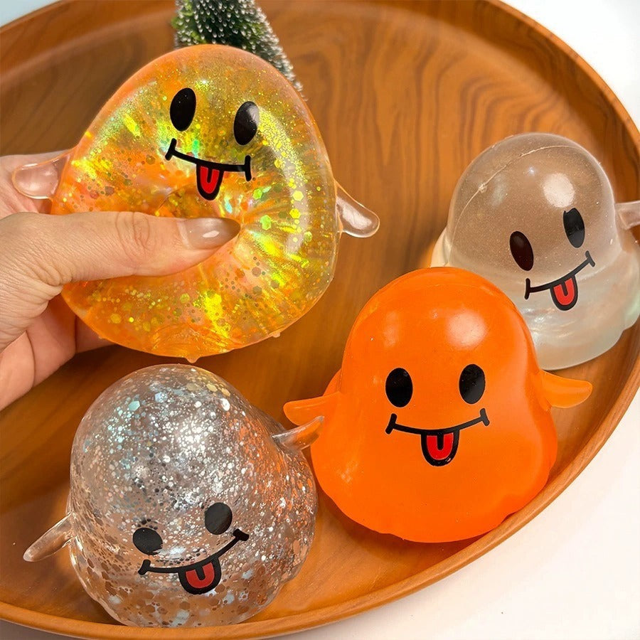 Glitter ghost squishies lifestyle