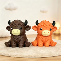 Highland cow squishies sitting together