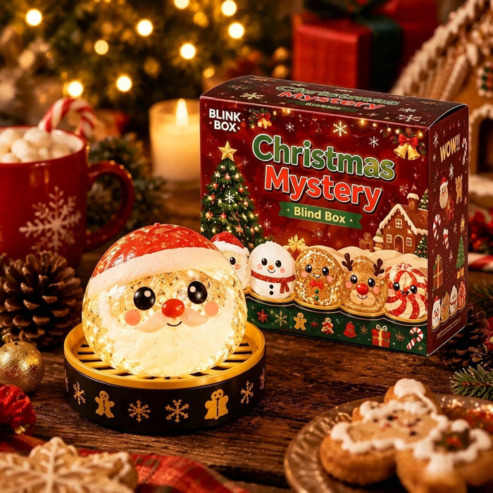 Santa Christmas squishy bun in a steamer basket