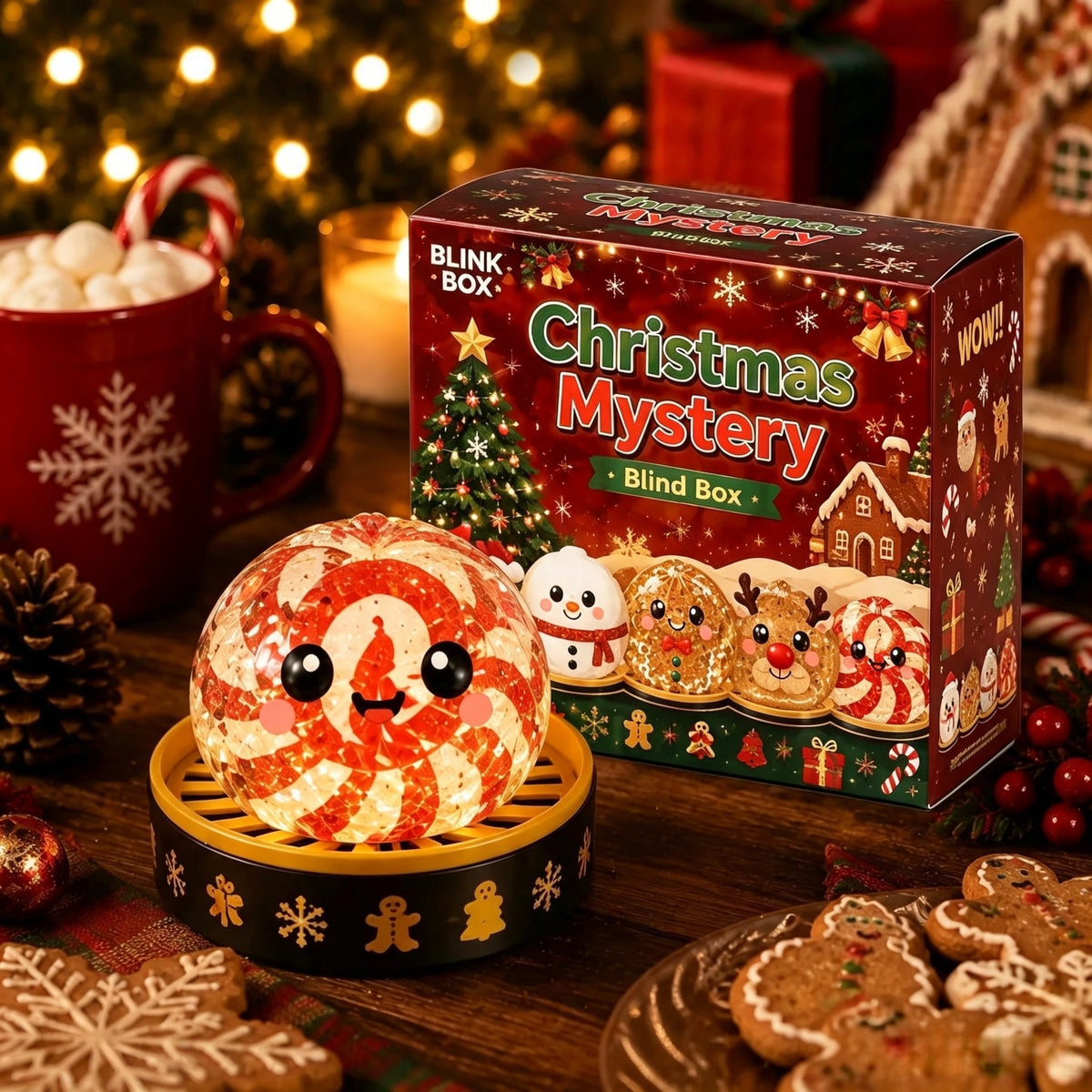 Peppermint Christmas squishy bun